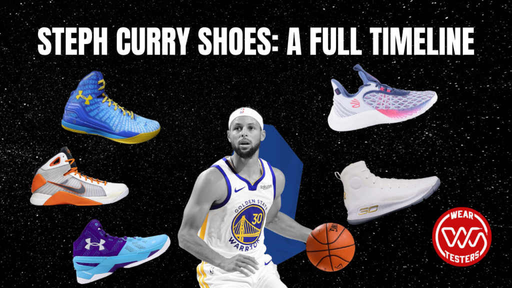 steph curry shoes a full time line